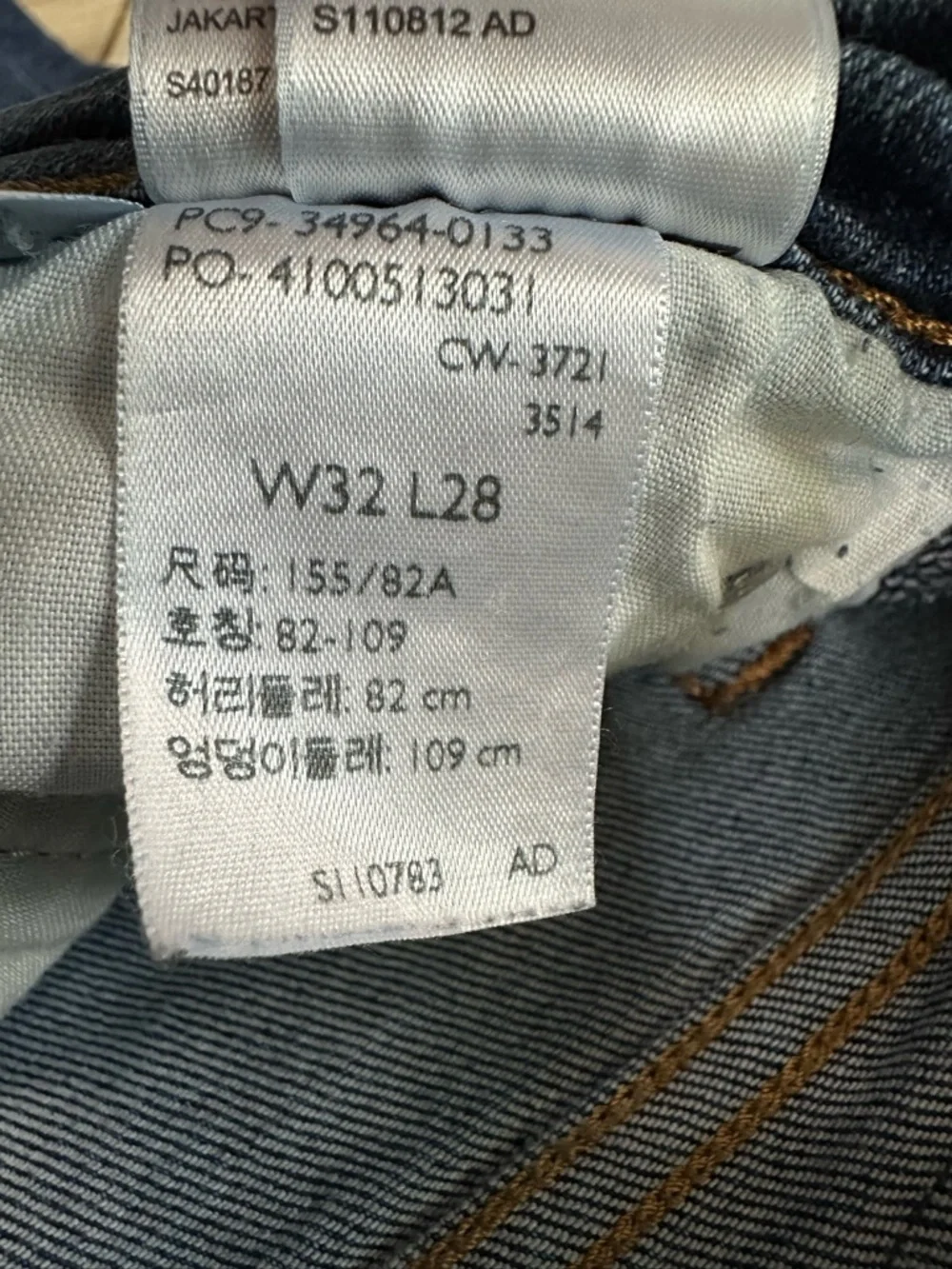 Levi’s Wedgie Straight Jeans Sz 32 High Rise Button Fly Distressed Dark Wash